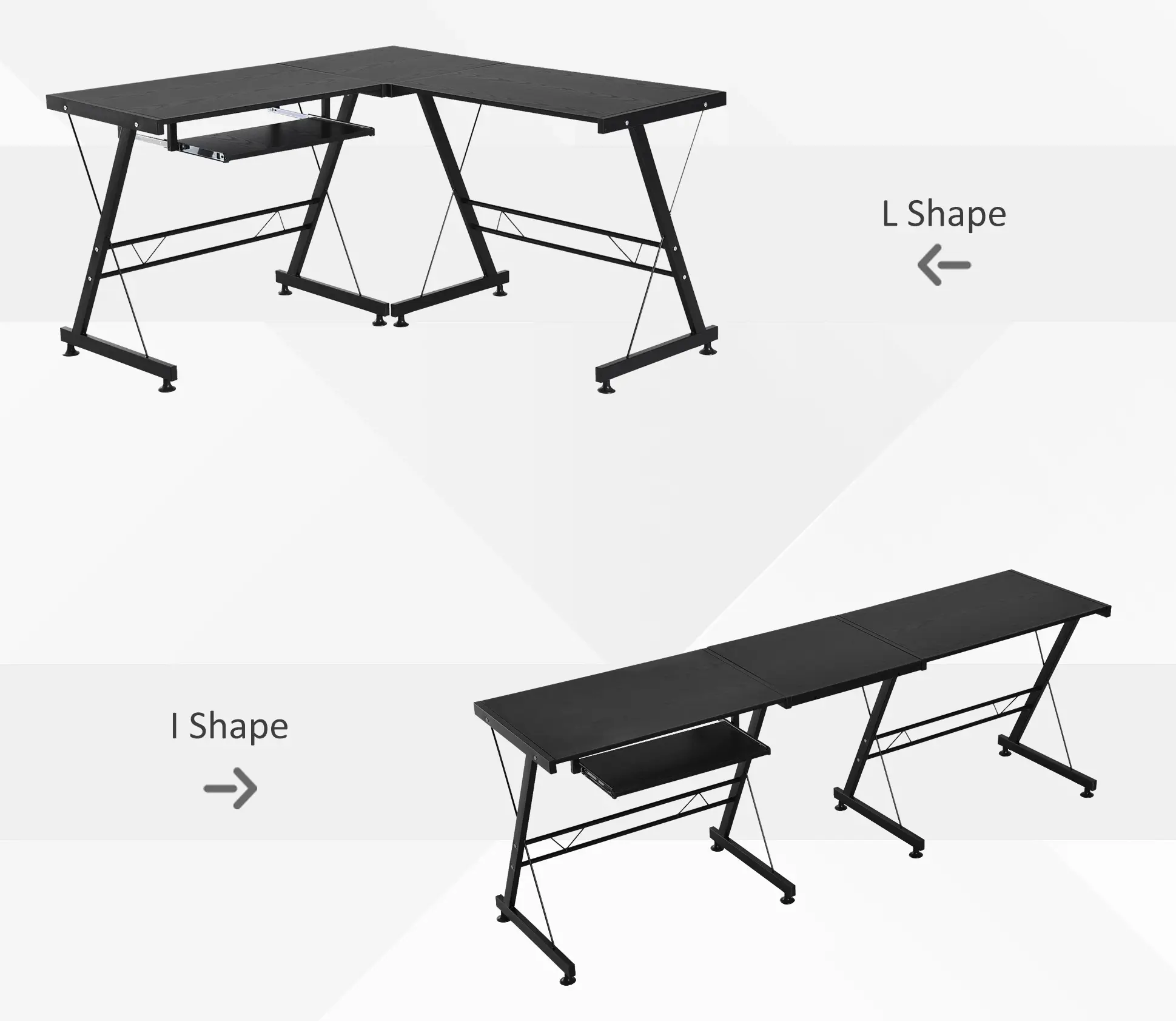 Стол компьютерный Homcom 836-124BK (Black) - 5