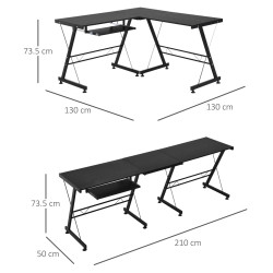 Стол компьютерный Homcom 836-124BK (Black) Thumb