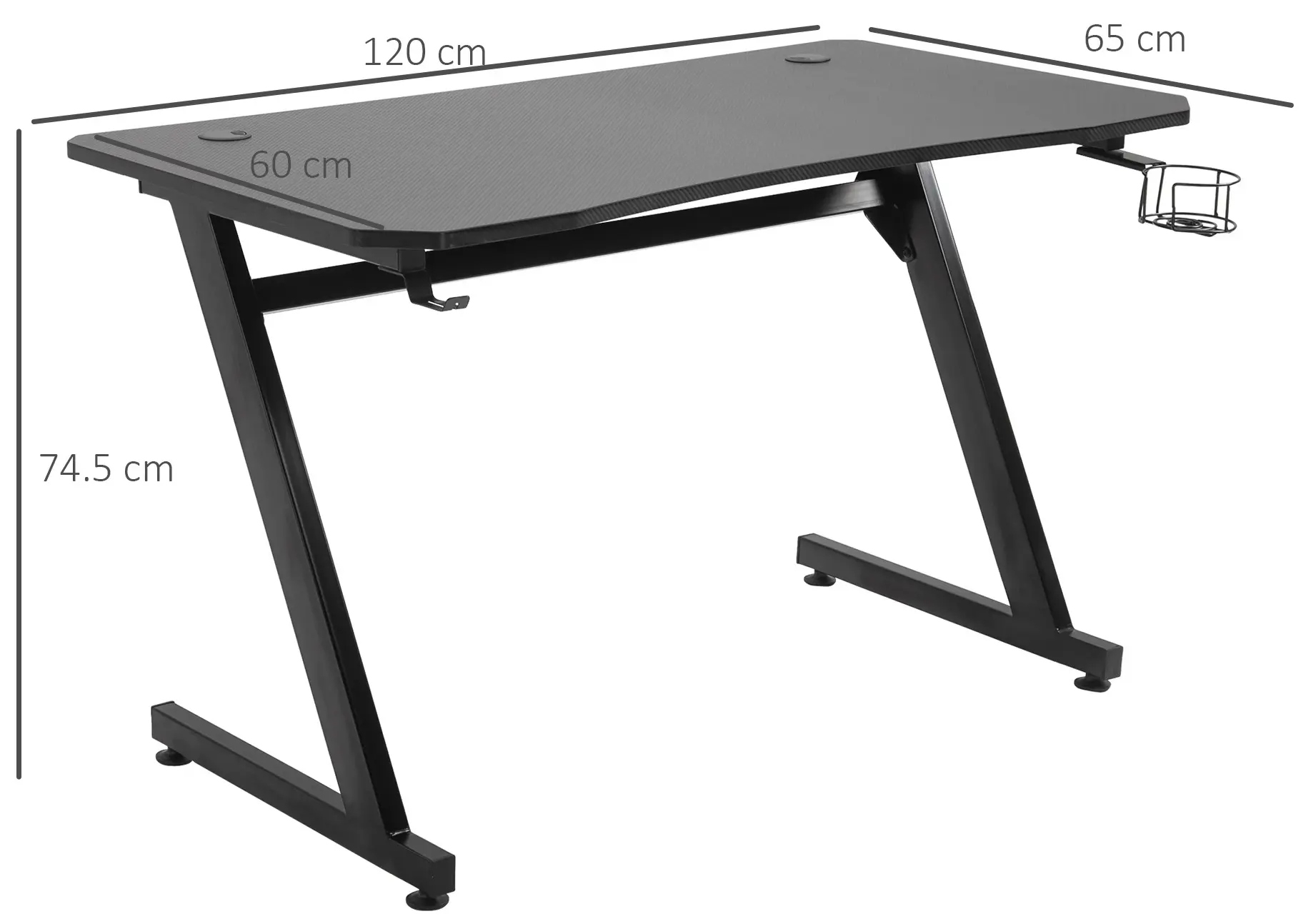 Стол компьютерный Homcom 836-205BK (Black) - 6