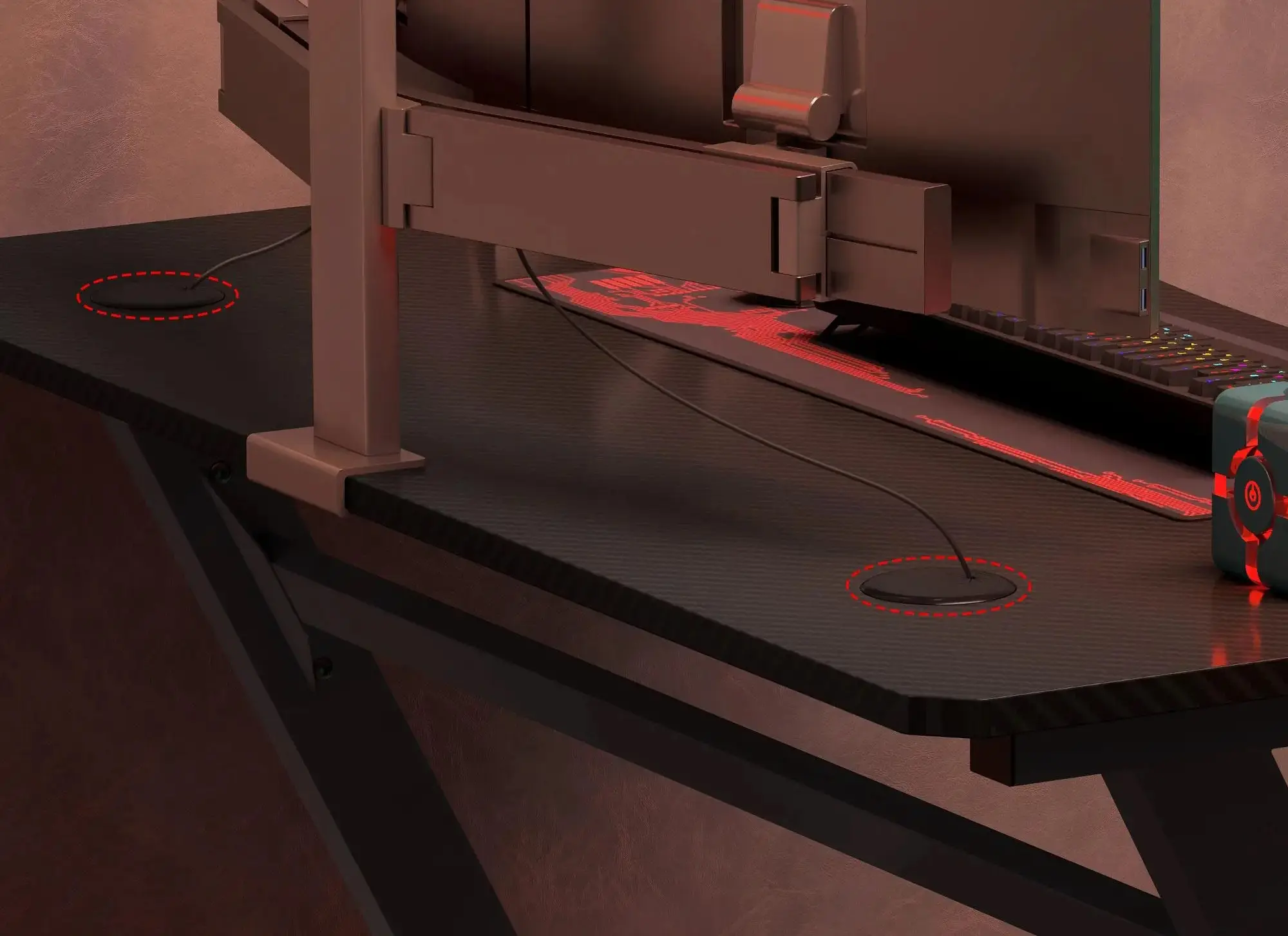 Стол компьютерный Homcom 836-205BK (Black) - 7