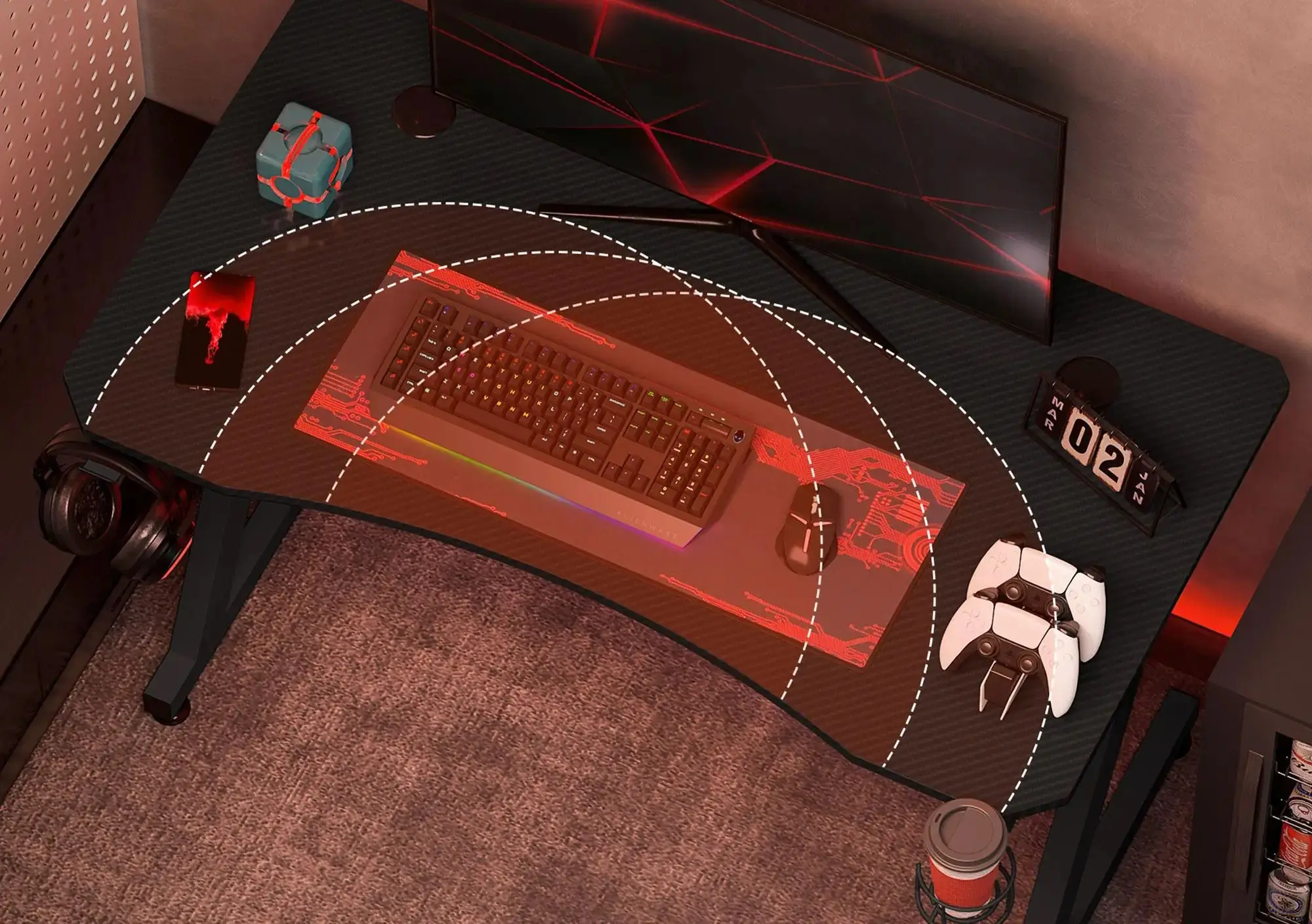 Стол компьютерный Homcom 836-205BK (Black) - 8