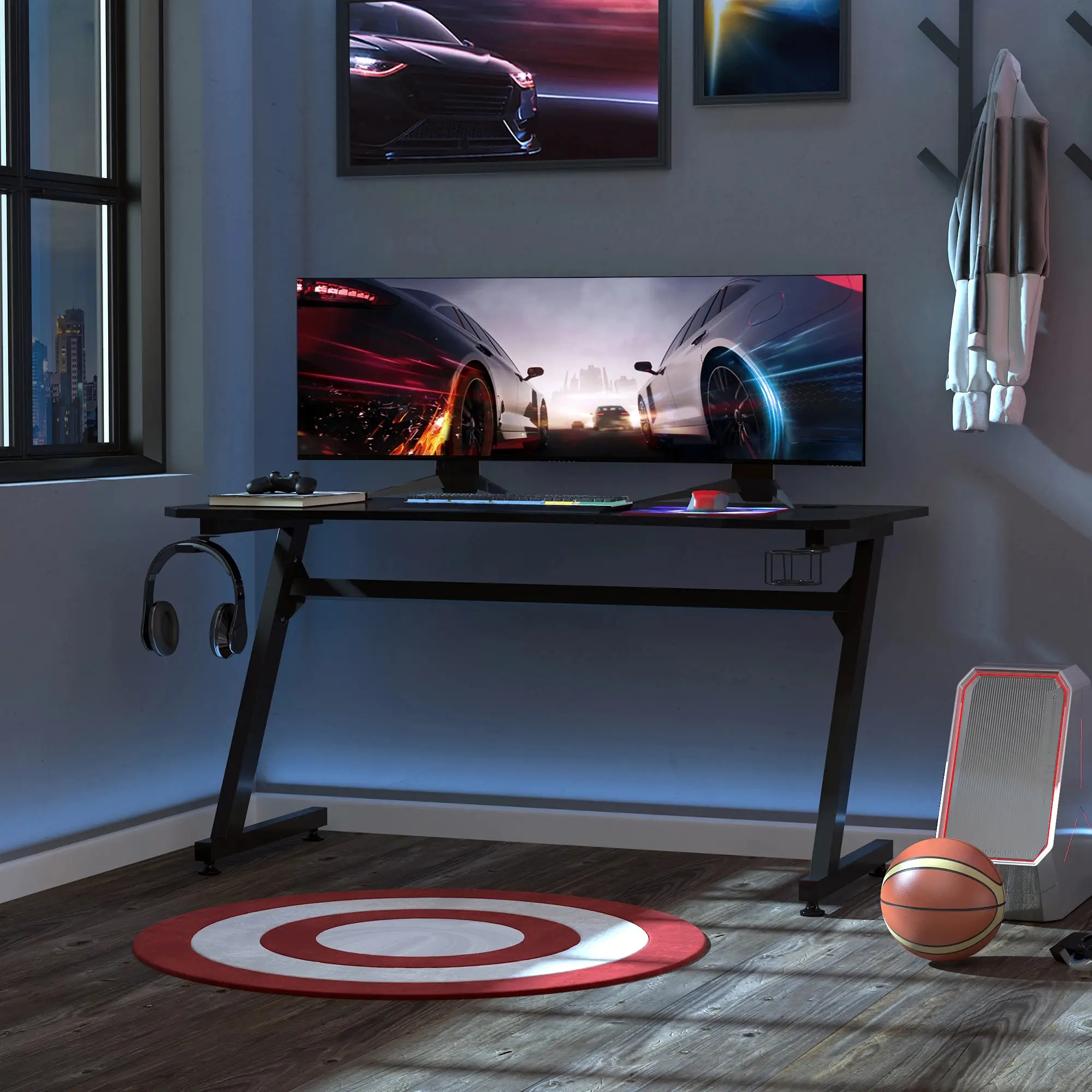 Стол компьютерный Homcom 836-205BK (Black) - 9