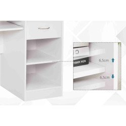 Masa de calculator Homcom 836-262WT (White) Thumb