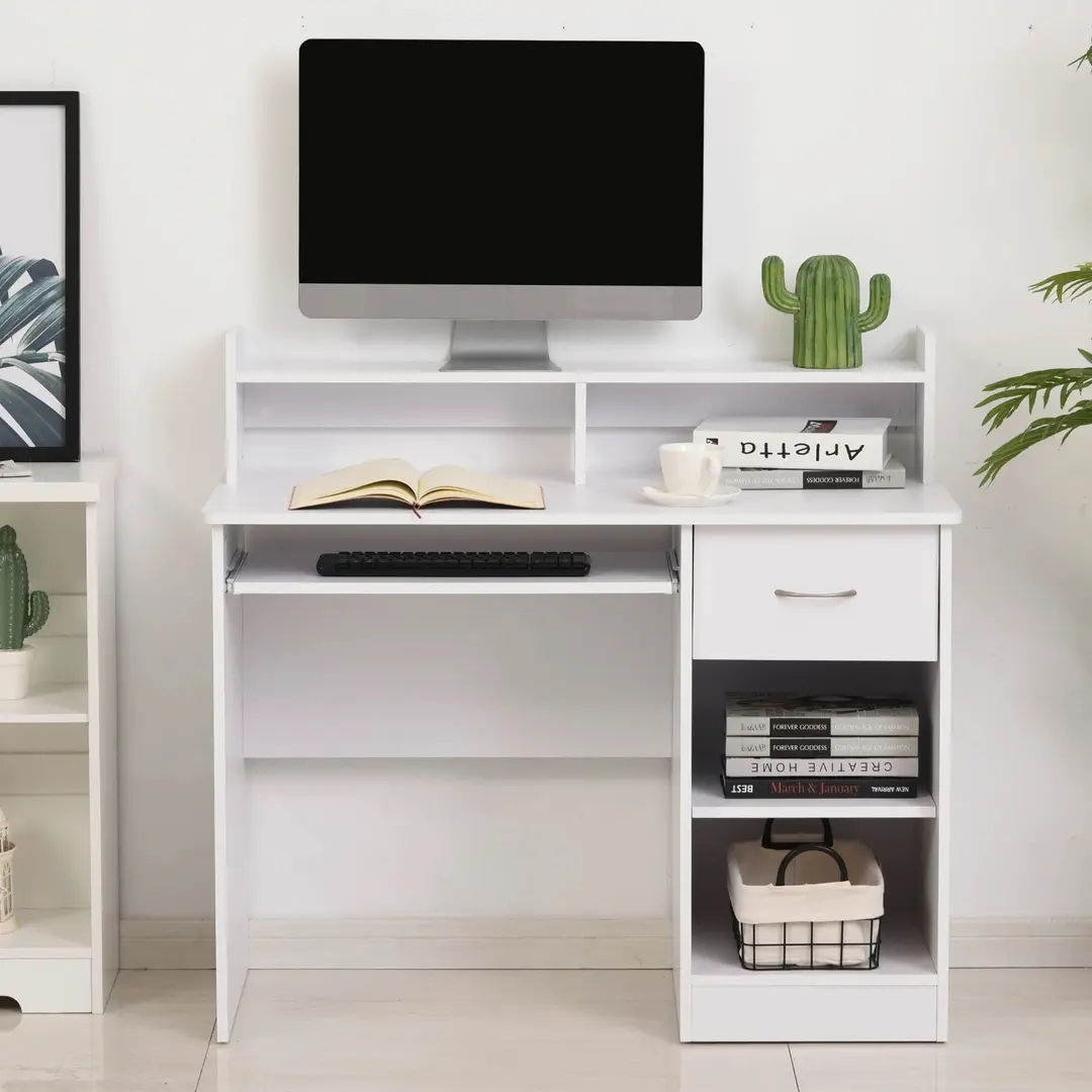 Masa de calculator Homcom 836-262WT (White)