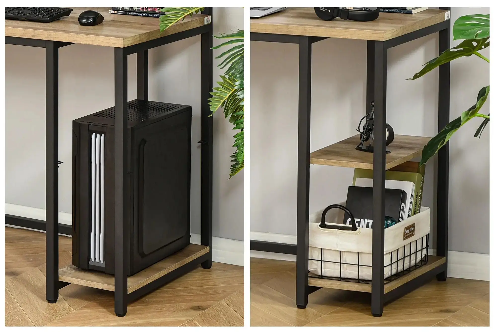 Стол компьютерный Homcom 836-374 (Natural/Black) - 4