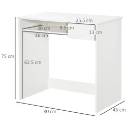 Стол компьютерный Homcom 836-410WT (White) Thumb