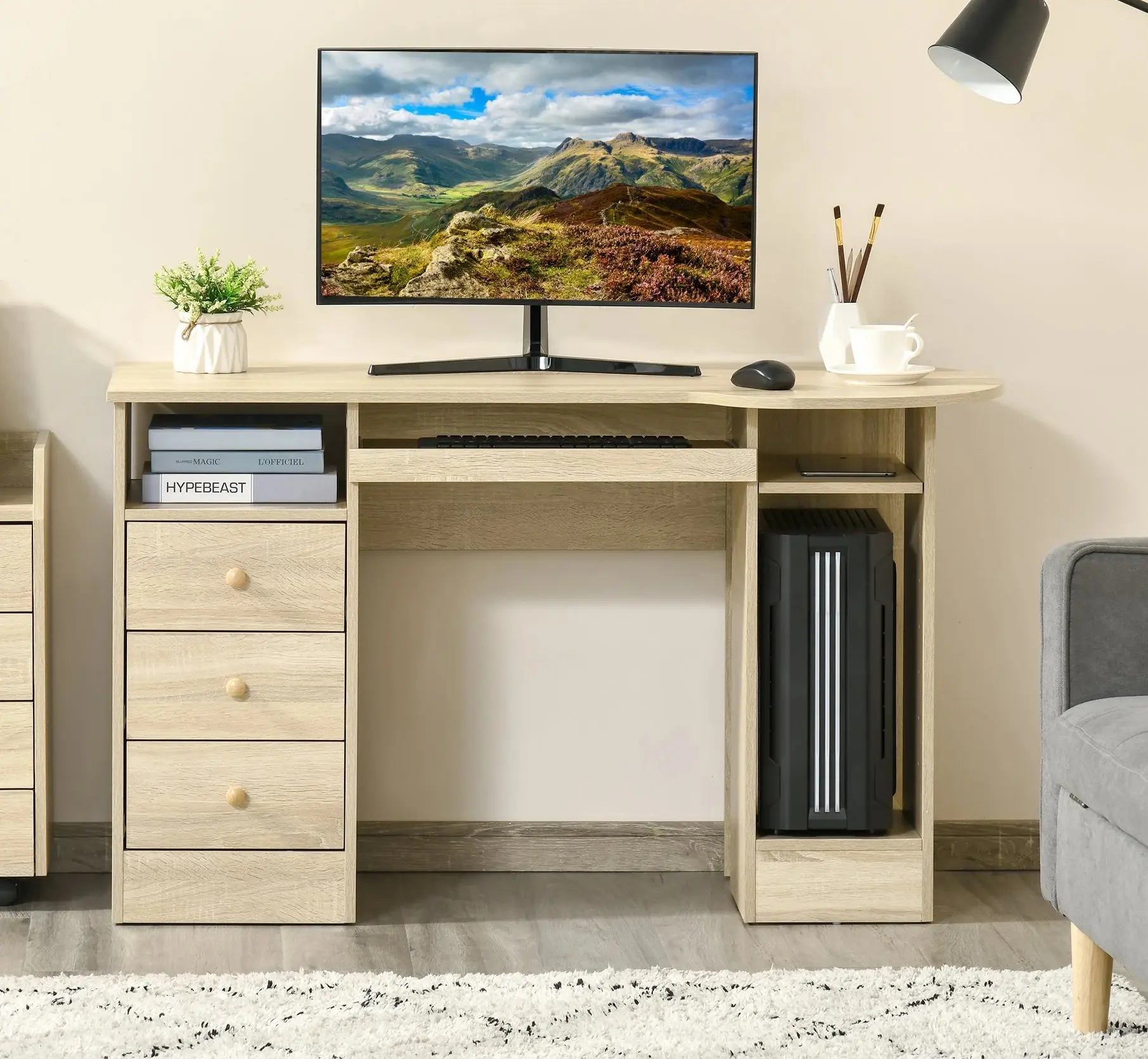 Стол компьютерный Homcom 836-471ND (Natural) - 5