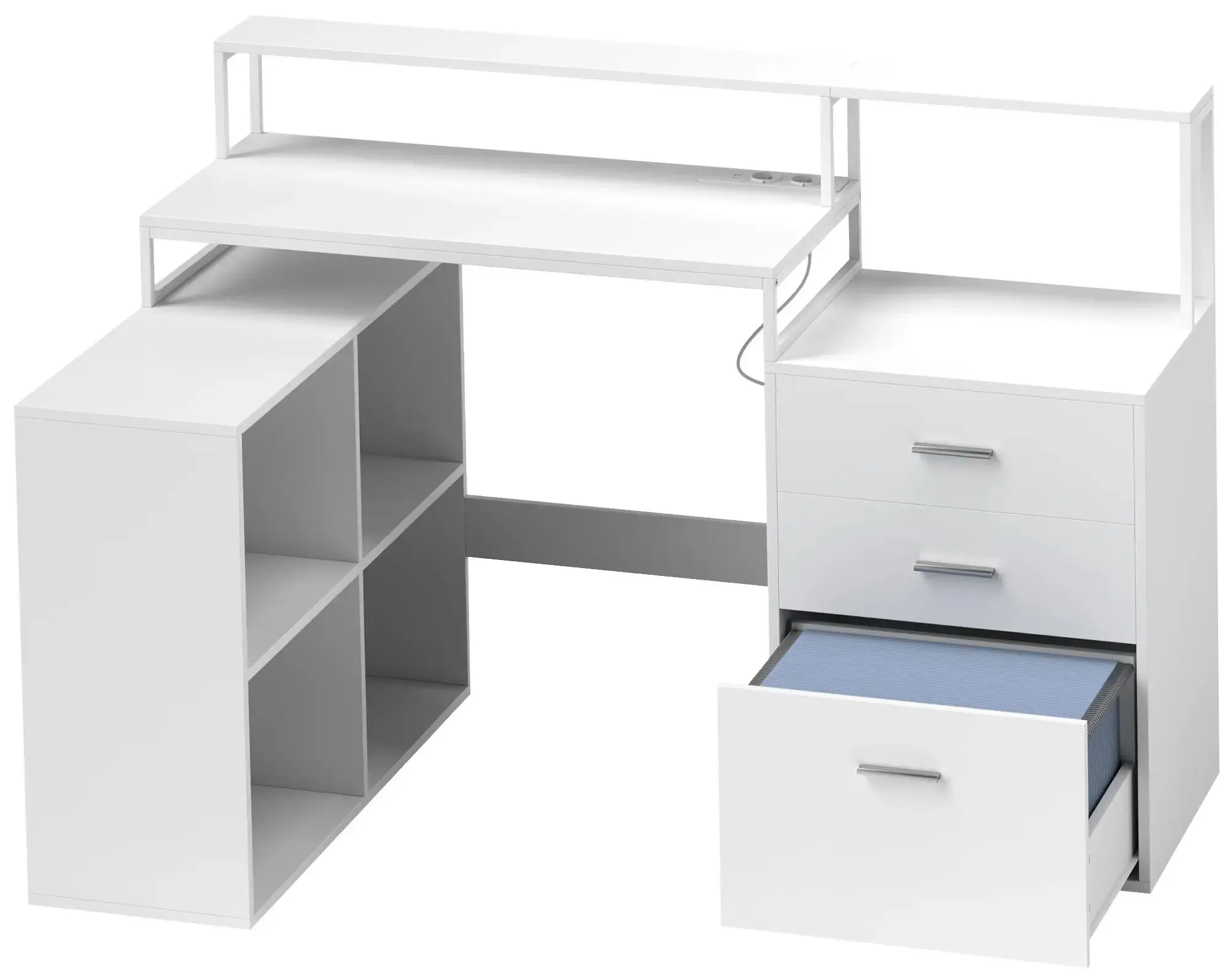 Стол компьютерный Homcom 836-586V90WT (White) - 3