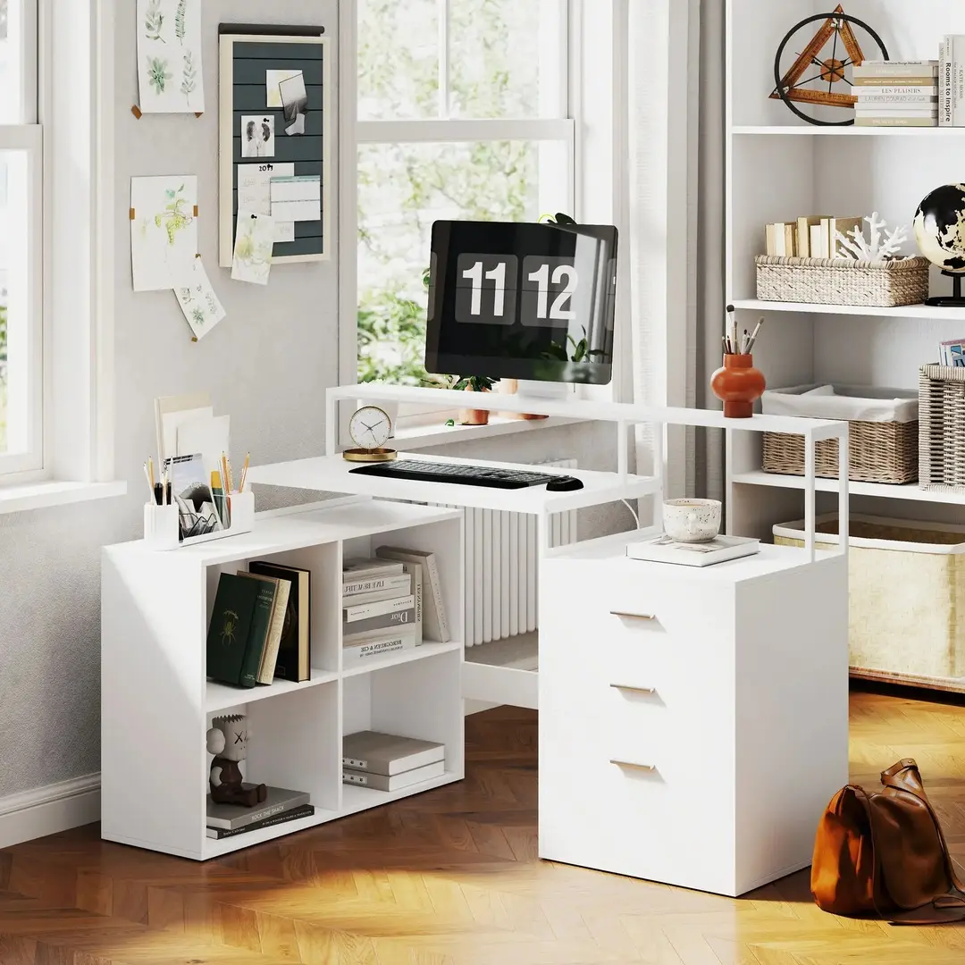 Стол компьютерный Homcom 836-586V90WT (White)