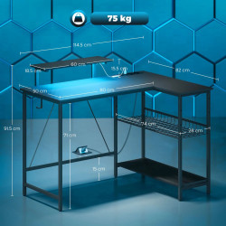 Стол компьютерный Homcom 836-676V90BK (Black) Thumb