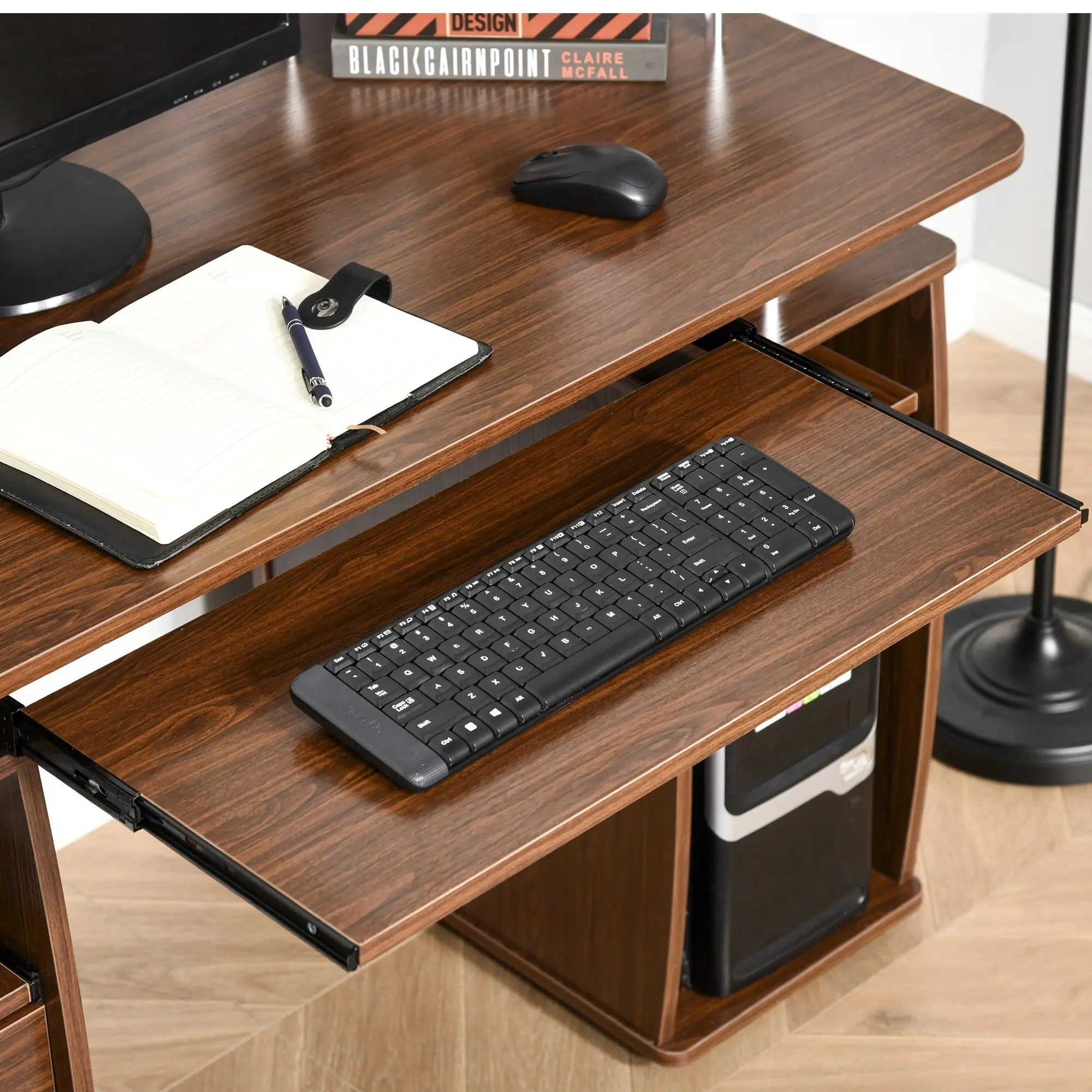 Masa de calculator Homcom 920-011V01 (Walnut) - 4
