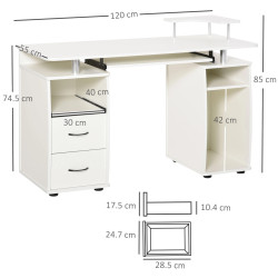Стол компьютерный Homcom 920-011V82WT (White) Thumb