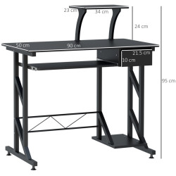 Стол компьютерный Homcom 920-018BK (Black) Thumb