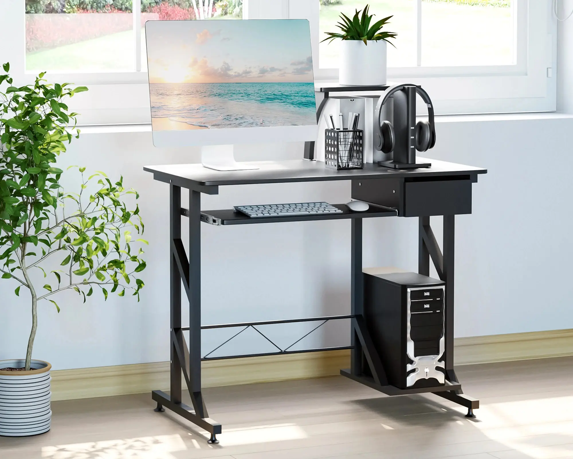 Стол компьютерный Homcom 920-018BK (Black) - 9