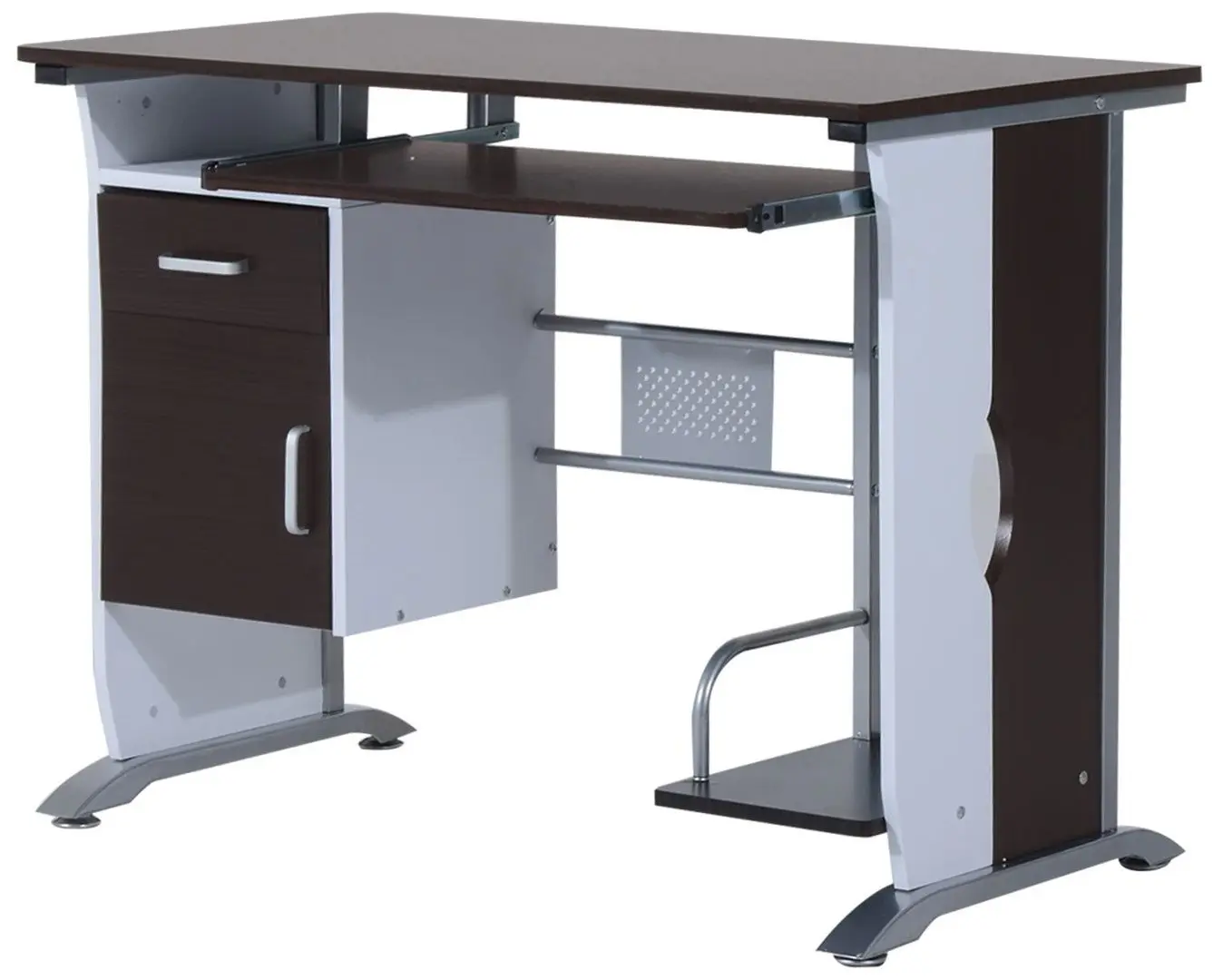 Masa pentru calculator Homcom 920-019 100x52x75 cm (Brown/White)