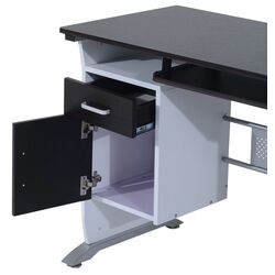 Masa pentru calculator Homcom 920-019 100x52x75 cm (Brown/White) Thumb