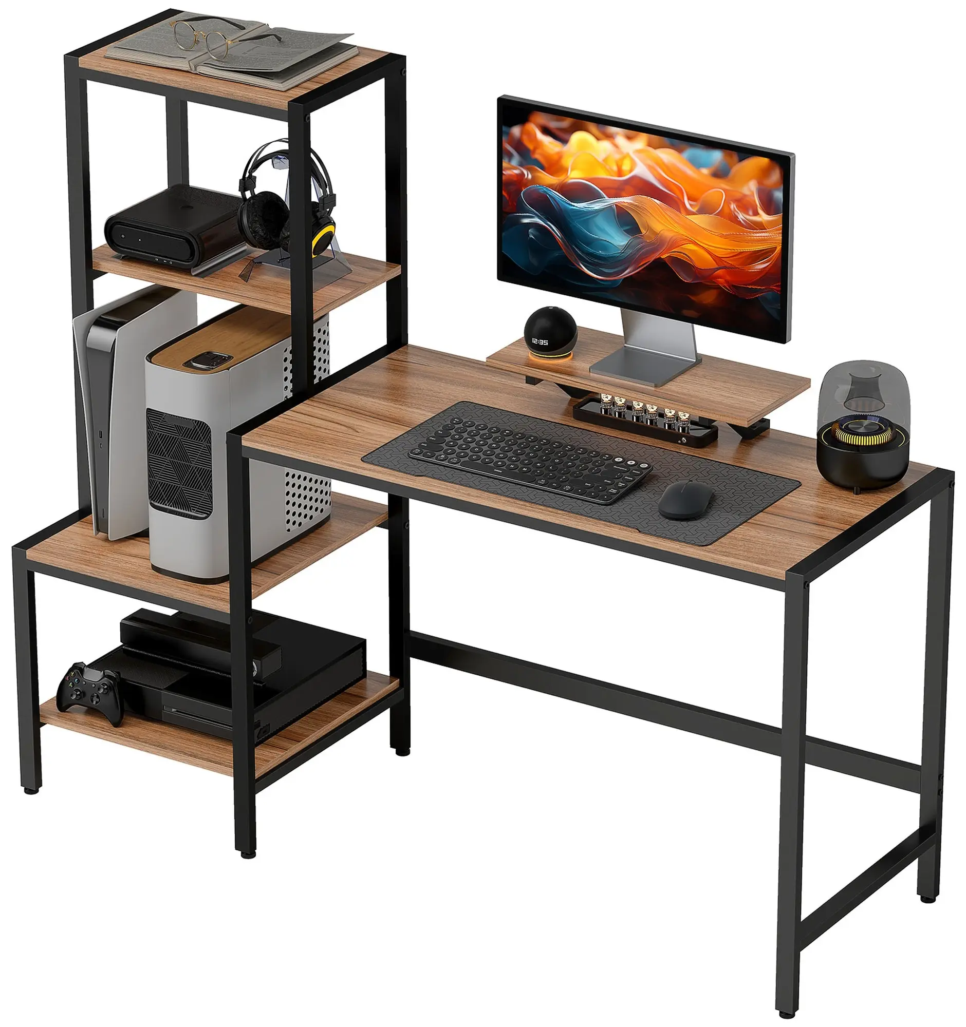 Стол компьютерный Homcom 920-102V80BN (Brown/Black) - 3