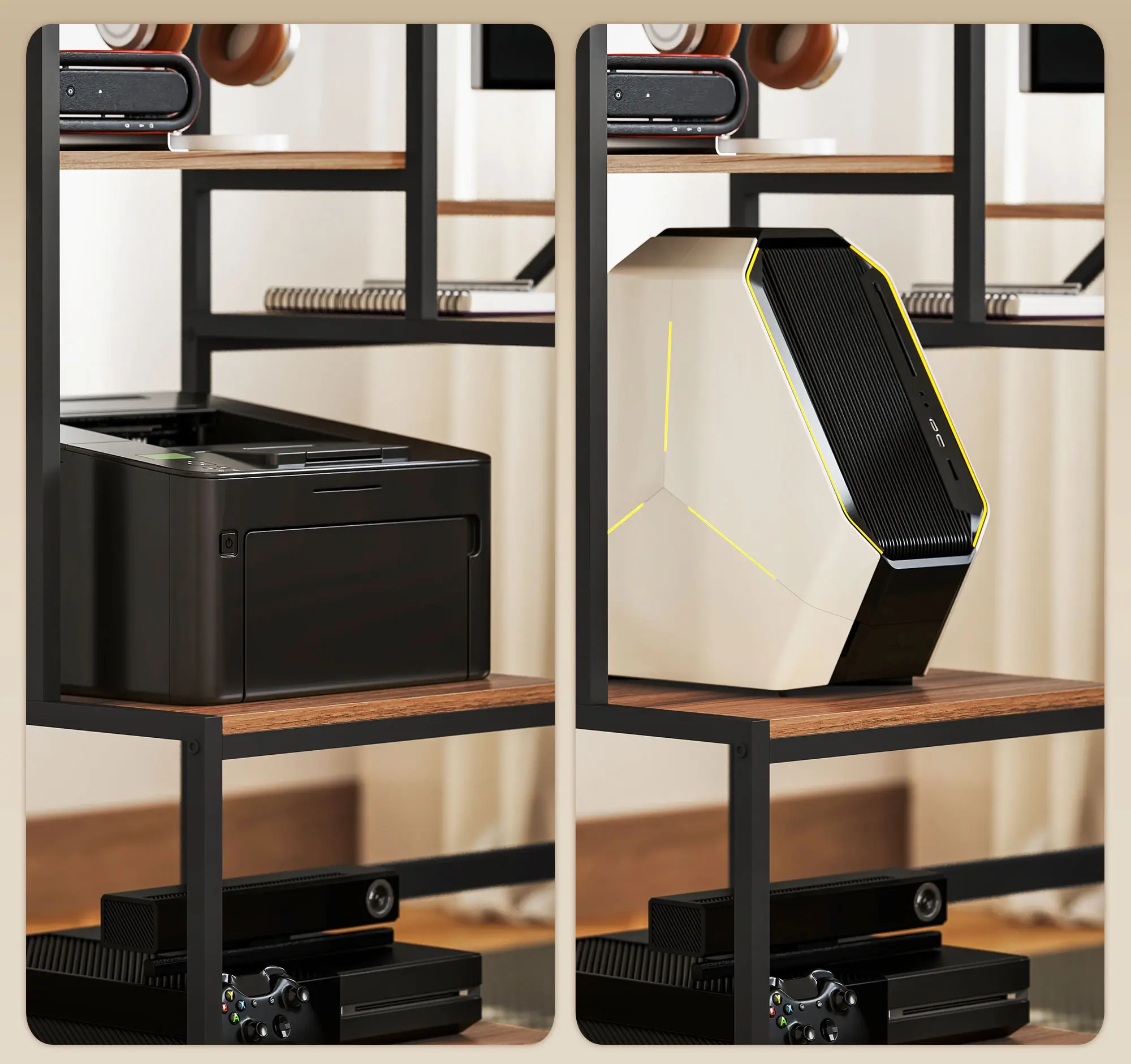 Стол компьютерный Homcom 920-102V80BN (Brown/Black) - 5