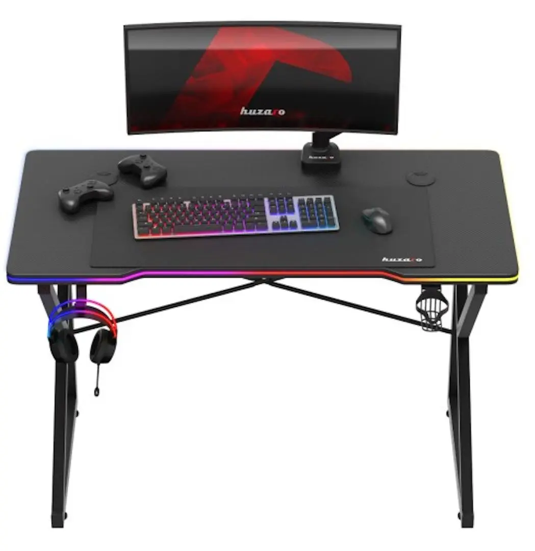 Игровой компьютерный стол Huzaro Hero 1.7 RGB (Black) - 2