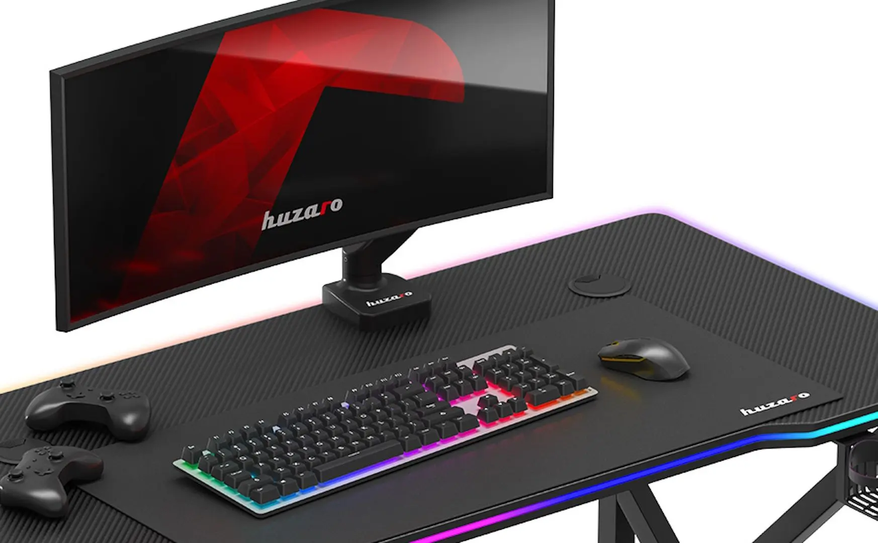 Игровой компьютерный стол Huzaro Hero 1.7 RGB (Black) - 9