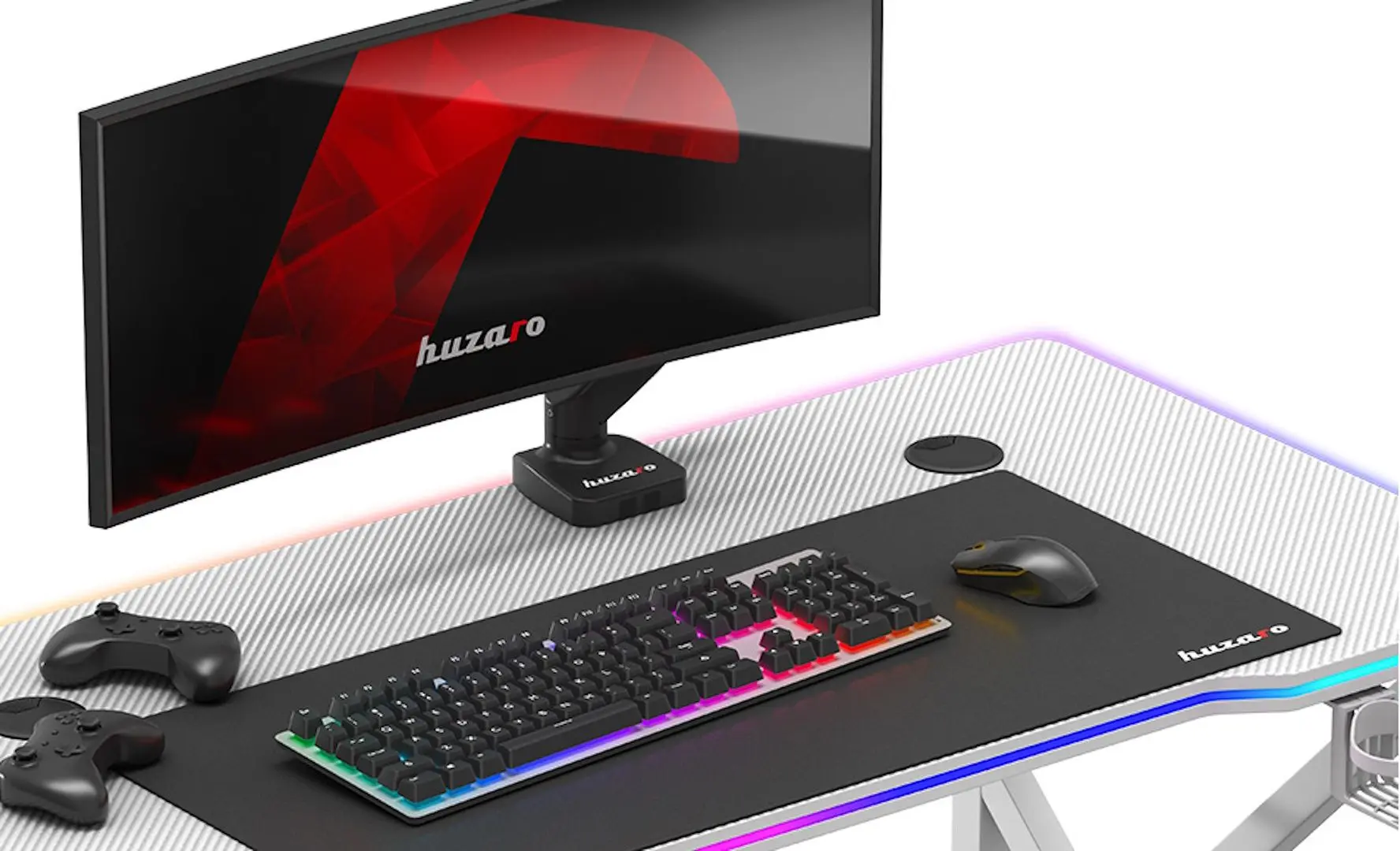 Masa de calculator gaiming Huzaro Hero 1.7 RGB (White)