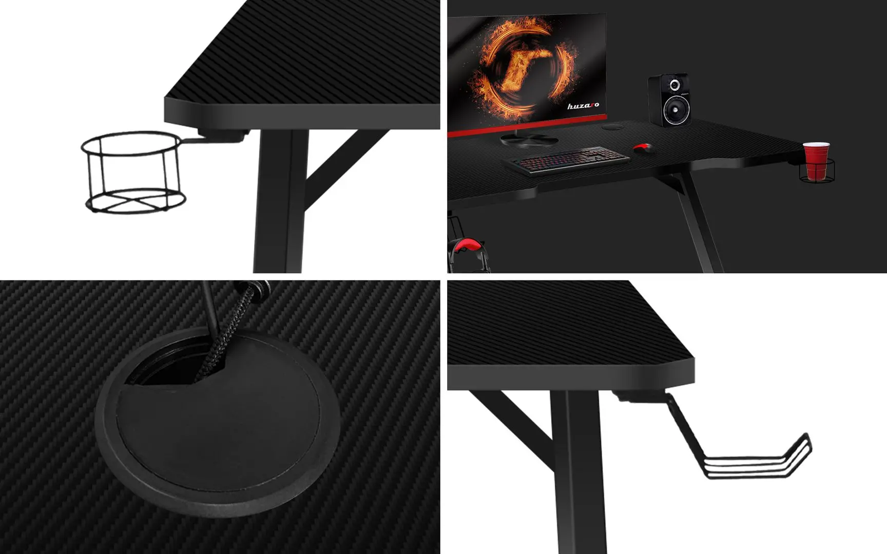 Игровой компьютерный стол Huzaro Hero 2.5 (Black)
