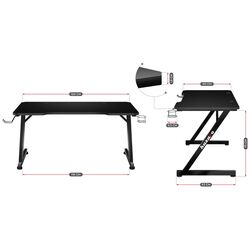 Игровой компьютерный стол Huzaro Hero 2.5 (Black) Thumb
