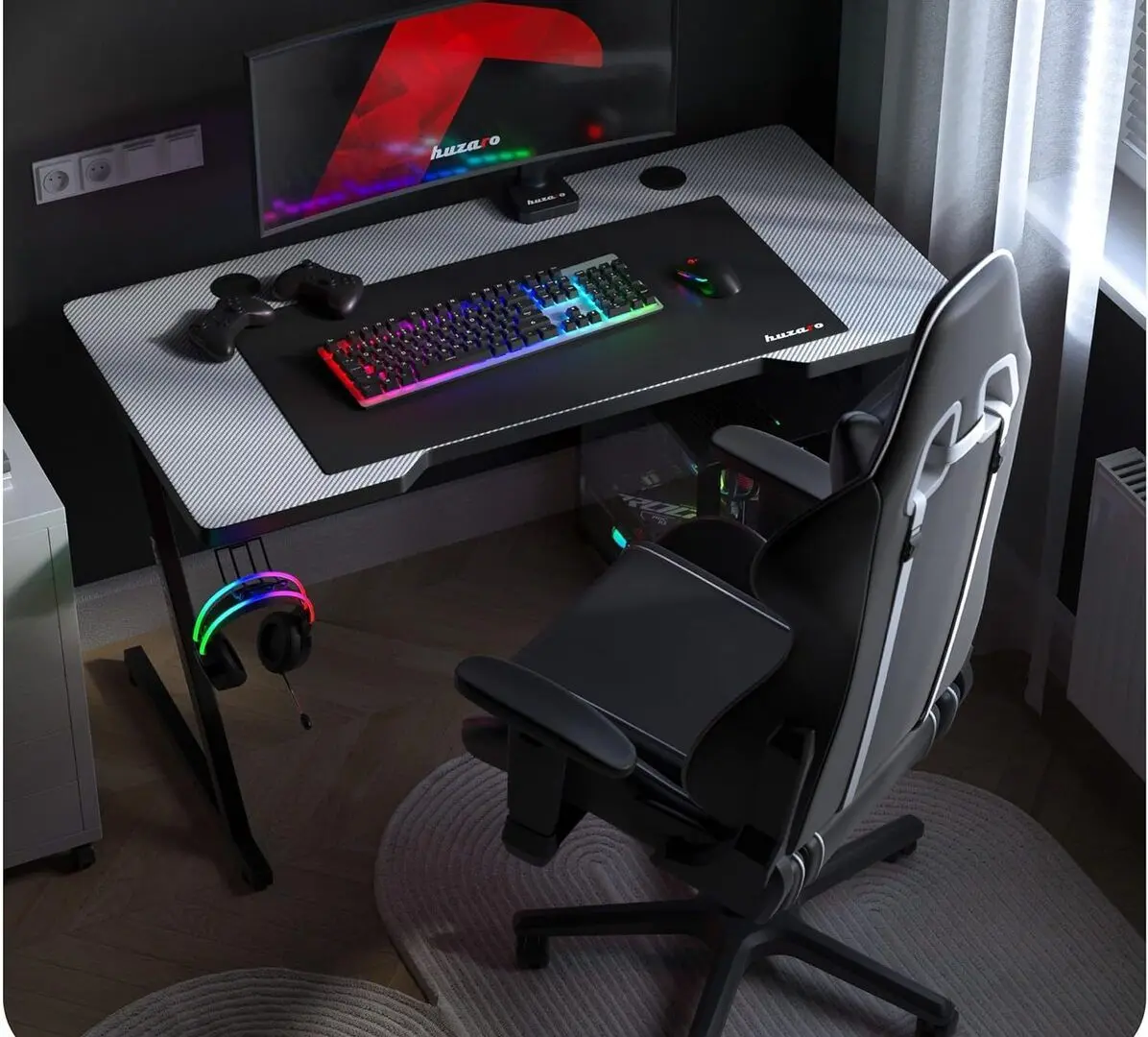 Игровой компьютерный стол Huzaro Hero 2.5 (White)