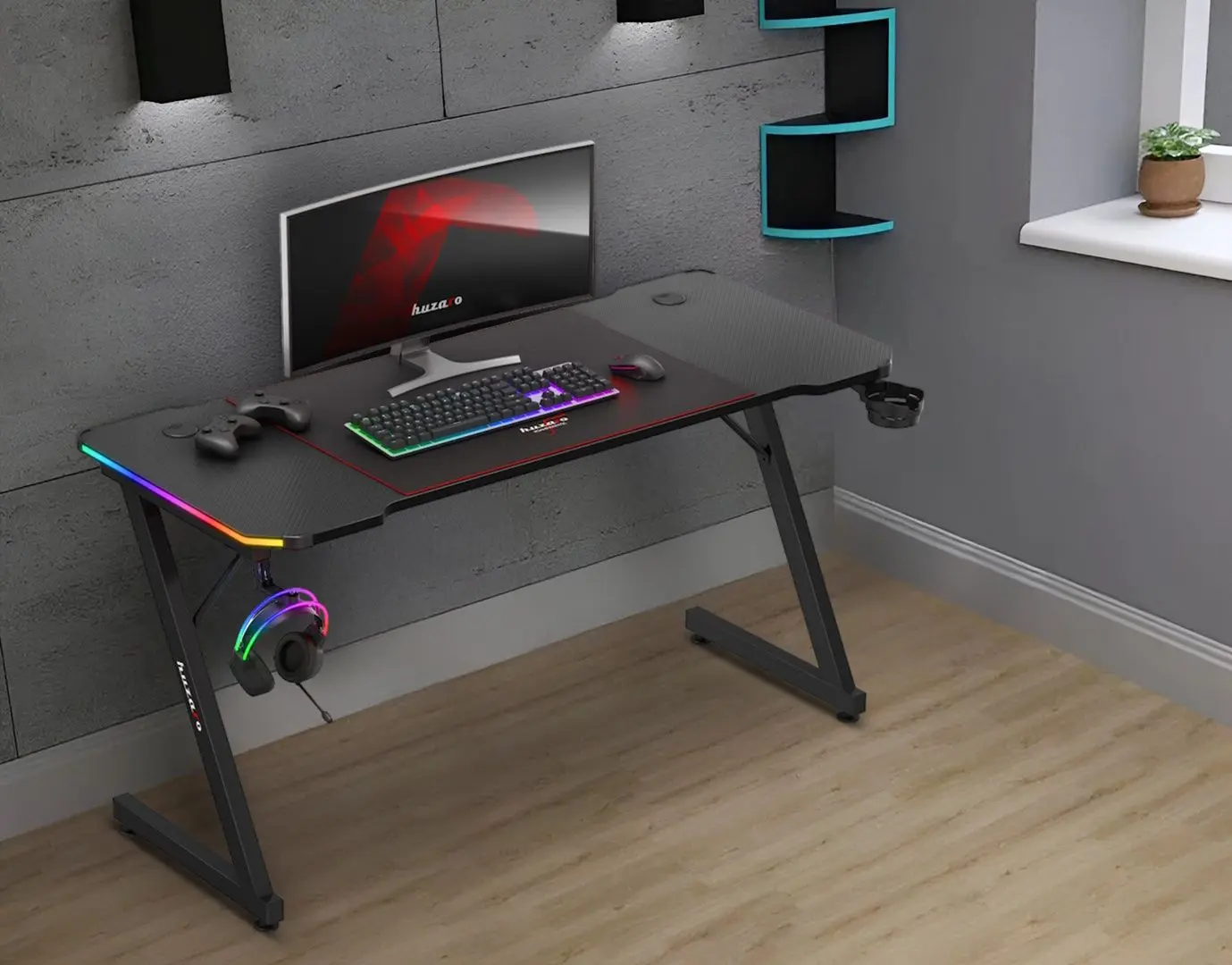 Masa de calculator gaiming Huzaro Hero 3.3 RGB (Black)