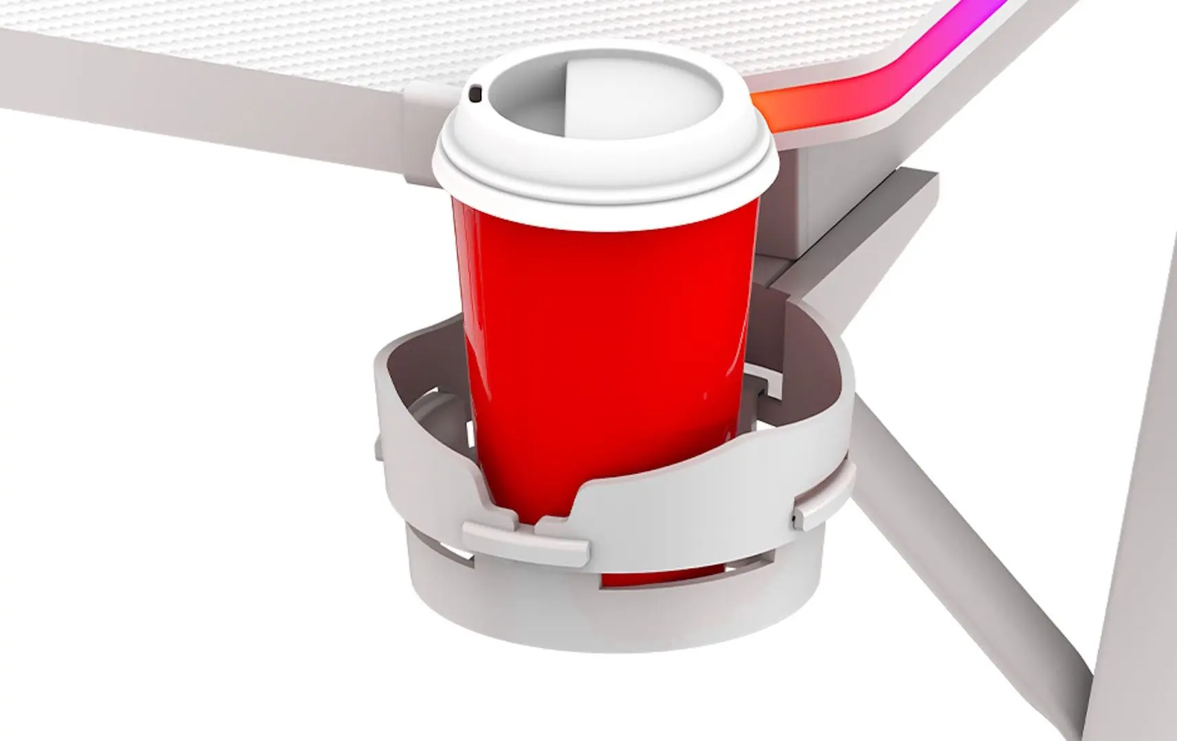 Игровой компьютерный стол Huzaro Hero 3.3 RGB (White)