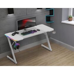 Игровой компьютерный стол Huzaro Hero 3.3 RGB (White) Thumb