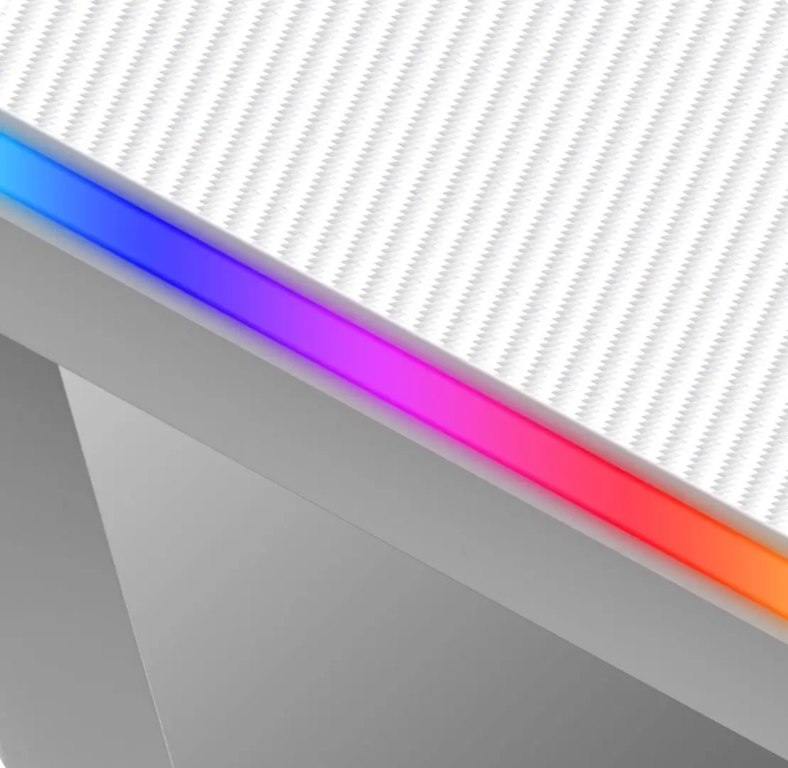 Игровой компьютерный стол Huzaro Hero 3.3 RGB (White)