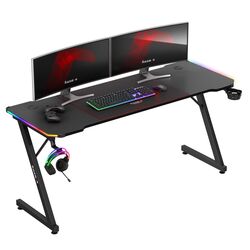 Игровой компьютерный стол Huzaro Hero 4.8 RGB (Black) Thumb