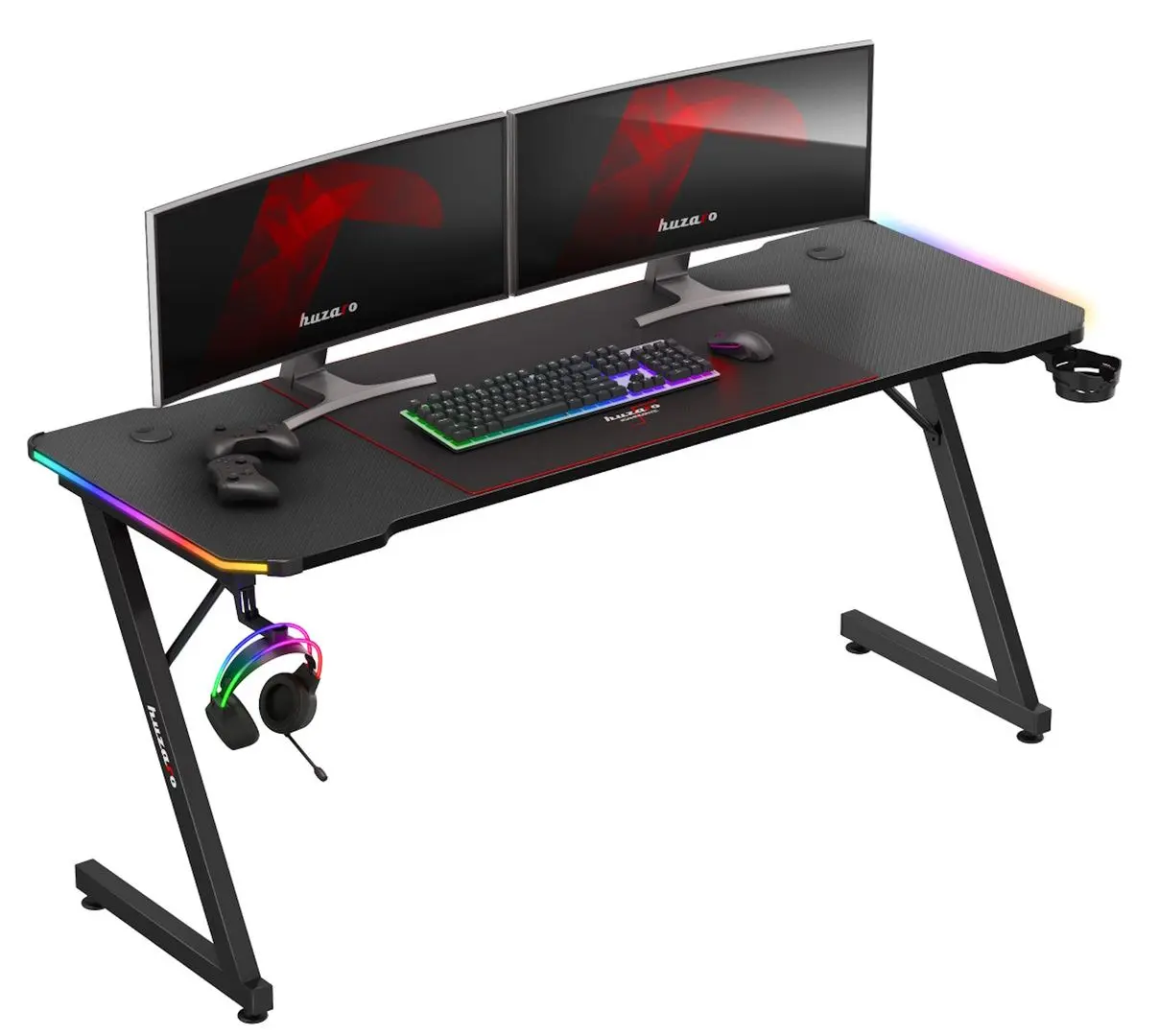 Игровой компьютерный стол Huzaro Hero 4.8 RGB (Black)