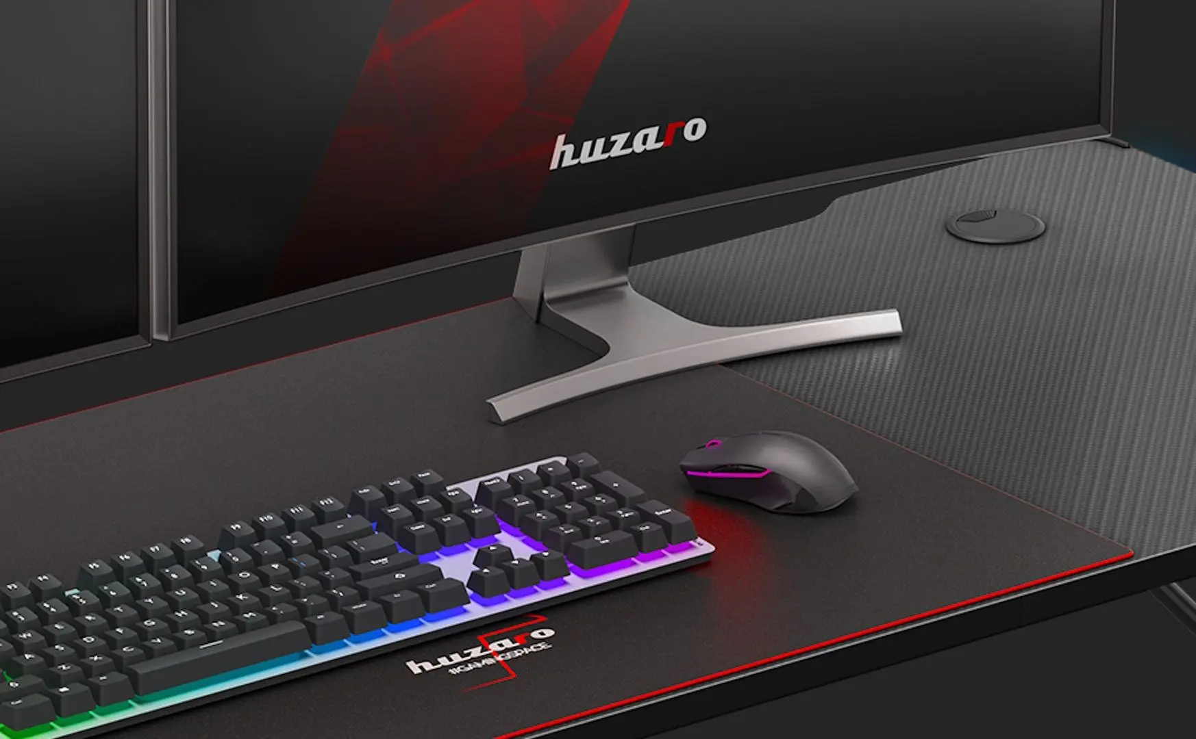 Игровой компьютерный стол Huzaro Hero 4.8 RGB (Black)