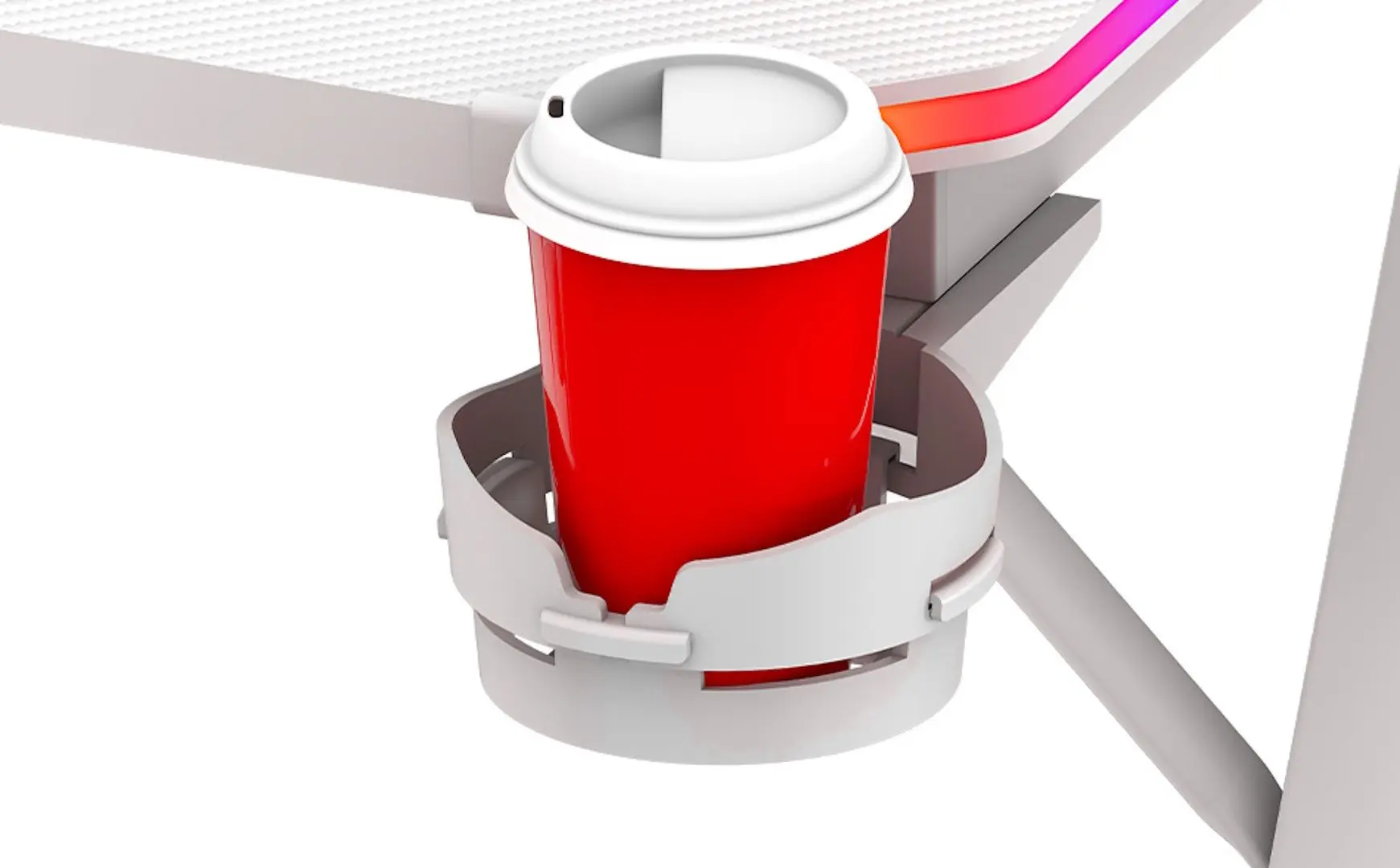 Игровой компьютерный стол Huzaro Hero 4.8 RGB (White)