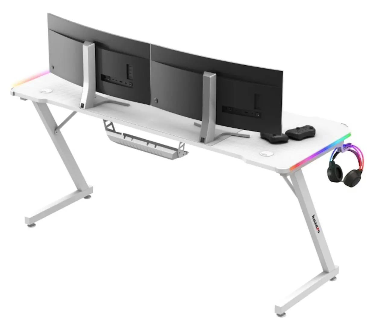 Игровой компьютерный стол Huzaro Hero 4.8 RGB (White)