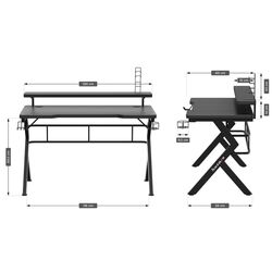 Masa de calculator gaiming Huzaro Hero 5.0 (Black) Thumb