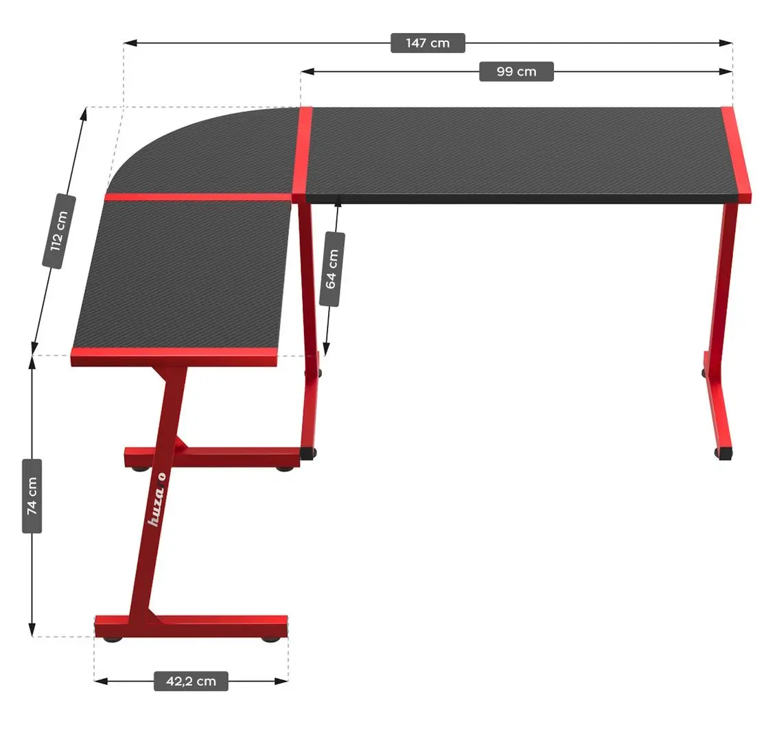Masa de calculator gaiming Huzaro Hero 6.0 (Red) - 10