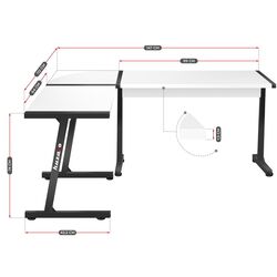 Masa de calculator gaming Huzaro Hero 6.0 (White/Black) Thumb