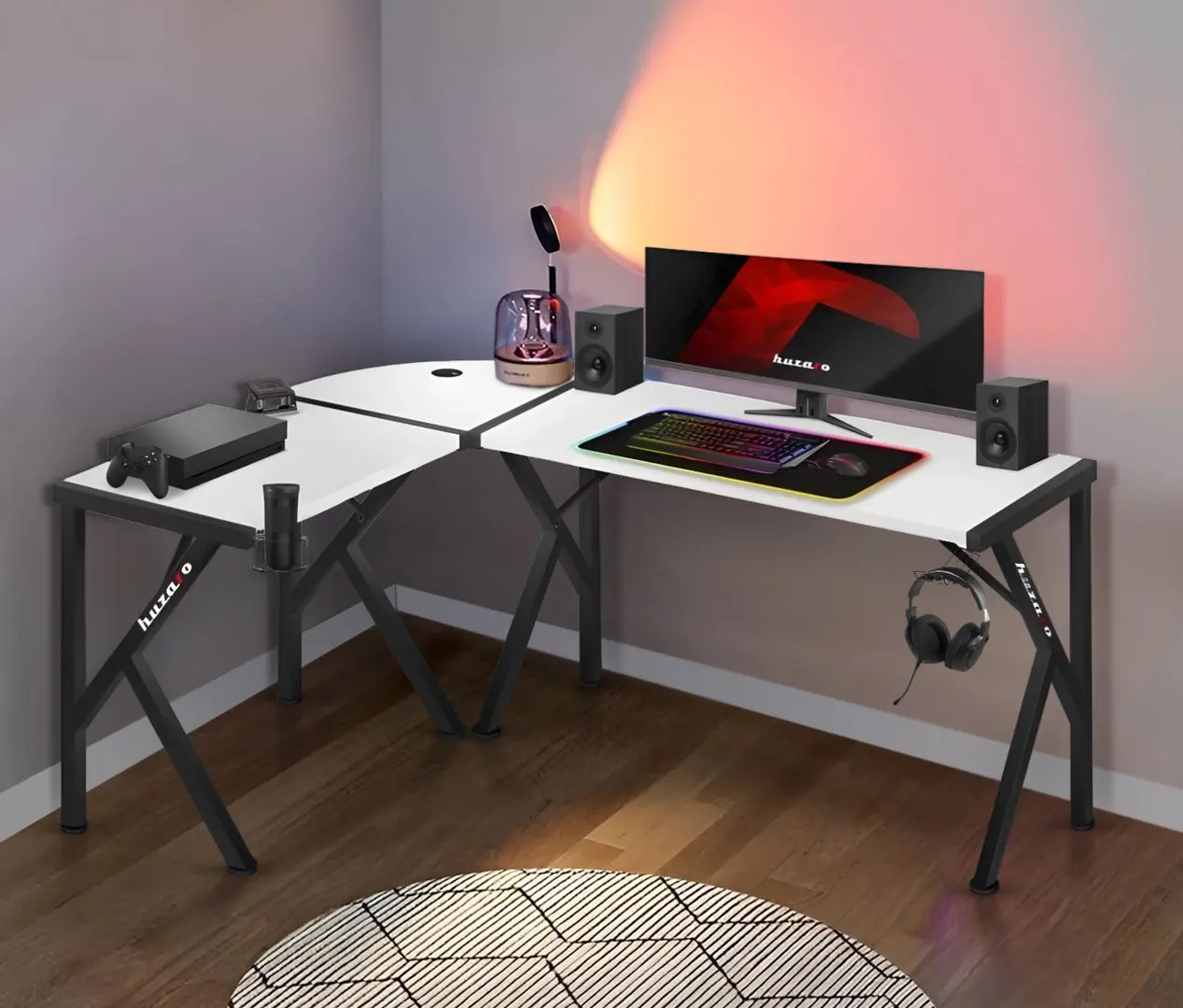 Игровой компьютерный стол Huzaro Hero 6.3 (White)