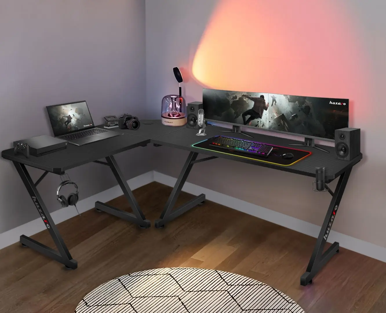 Игровой компьютерный стол Huzaro Hero 7.0 (Black)