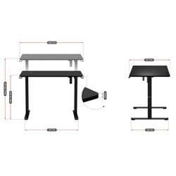 Masa de calculator gaiming Huzaro Hero 7.9 (Black) Thumb