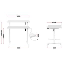 Игровой компьютерный стол Huzaro Hero 7.9 (White) Thumb