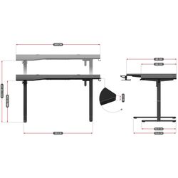 Masa de calculator gaming Huzaro Hero 9.1 (Black) Thumb