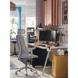 Masa de calculator gaming Ikea Utespelare 160x80 (Aspect Frasin/Gri) Thumb