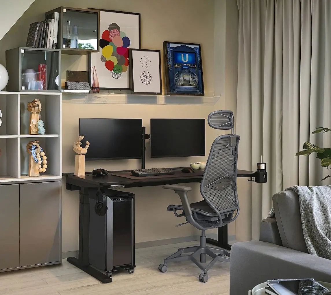 Masa de calculator gaming Ikea Utmaning 160x80x126 (Negru)