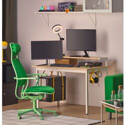 Masa de calculator gaming Ikea Utvisning 120x60 (Aspect Frasin/Alb) Thumb