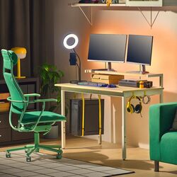 Masa de calculator gaming Ikea Utvisning 120x60 (Aspect Frasin/Alb)