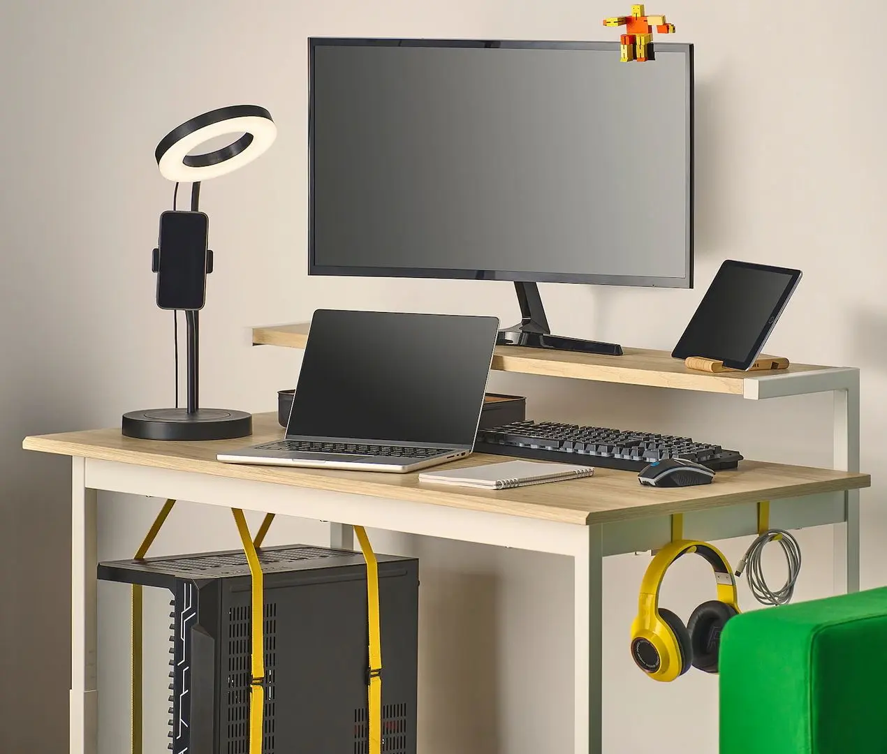 Masa de calculator gaming Ikea Utvisning 120x60 (Aspect Frasin/Alb)